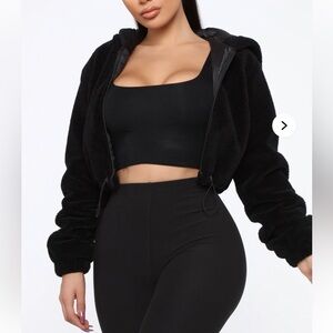 Women's Black Fleece Jacket